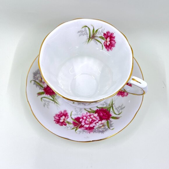 Vintage Paragon Teacup and Saucer, Flower Festival K, Footed Tea Cup Set - Picture 2 of 9